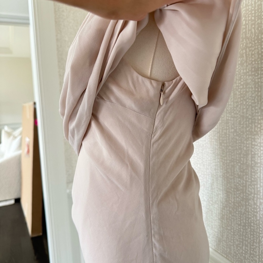 Lovers + Friends Hayden Gown One-Shoulder Long Women's Dress in Champagne Beige - Picture 6 of 10